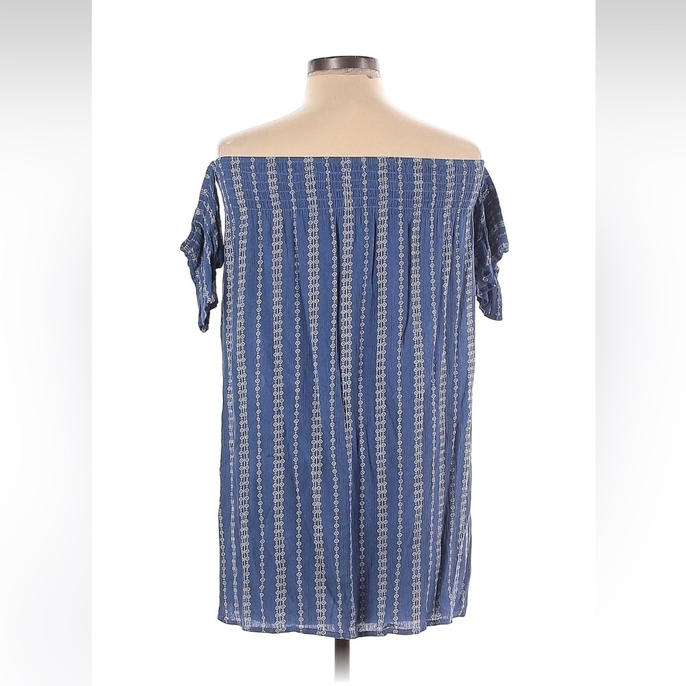 Exist Off The Shoulder Smocked Print Dress